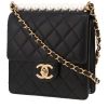 Chanel   shoulder bag  in black leather  and white pearl - 00pp thumbnail