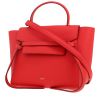 Borsa a tracolla Celine  Belt modello grande  in pelle martellata rossa - 00pp thumbnail