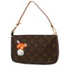 Bolso/bolsito Louis Vuitton  Pochette accessoires en lona Monogram marrón y cuero natural - 00pp thumbnail