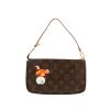 Bolso/bolsito Louis Vuitton  Pochette accessoires en lona Monogram marrón y cuero natural - 360 thumbnail