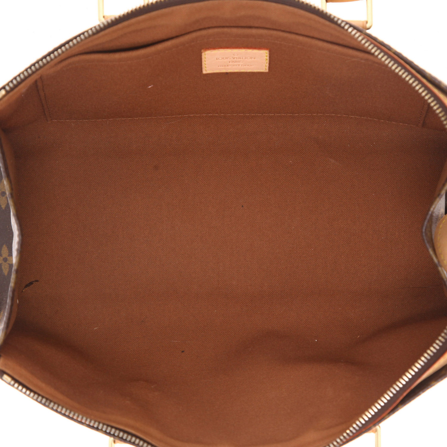 Sac à main Louis Vuitton  Popincourt en toile monogram marron et cuir naturel - Detail D3