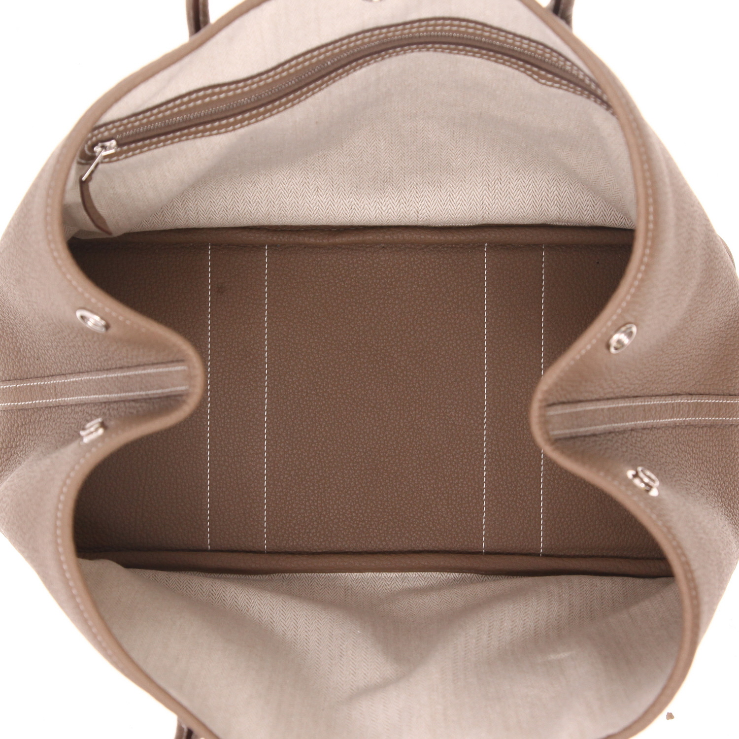 Sac cabas Hermès  Garden en cuir togo étoupe - Detail D3