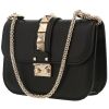 Bolso bandolera Valentino Garavani  Rockstud Lock en cuero negro - 00pp thumbnail