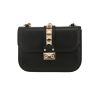 Bolso bandolera Valentino Garavani  Rockstud Lock en cuero negro - 360 thumbnail