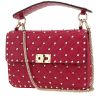 Bolso bandolera Valentino Garavani  Rockstud Spike en cuero acolchado rojo - 00pp thumbnail