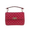 Bolso bandolera Valentino Garavani  Rockstud Spike en cuero acolchado rojo - 360 thumbnail