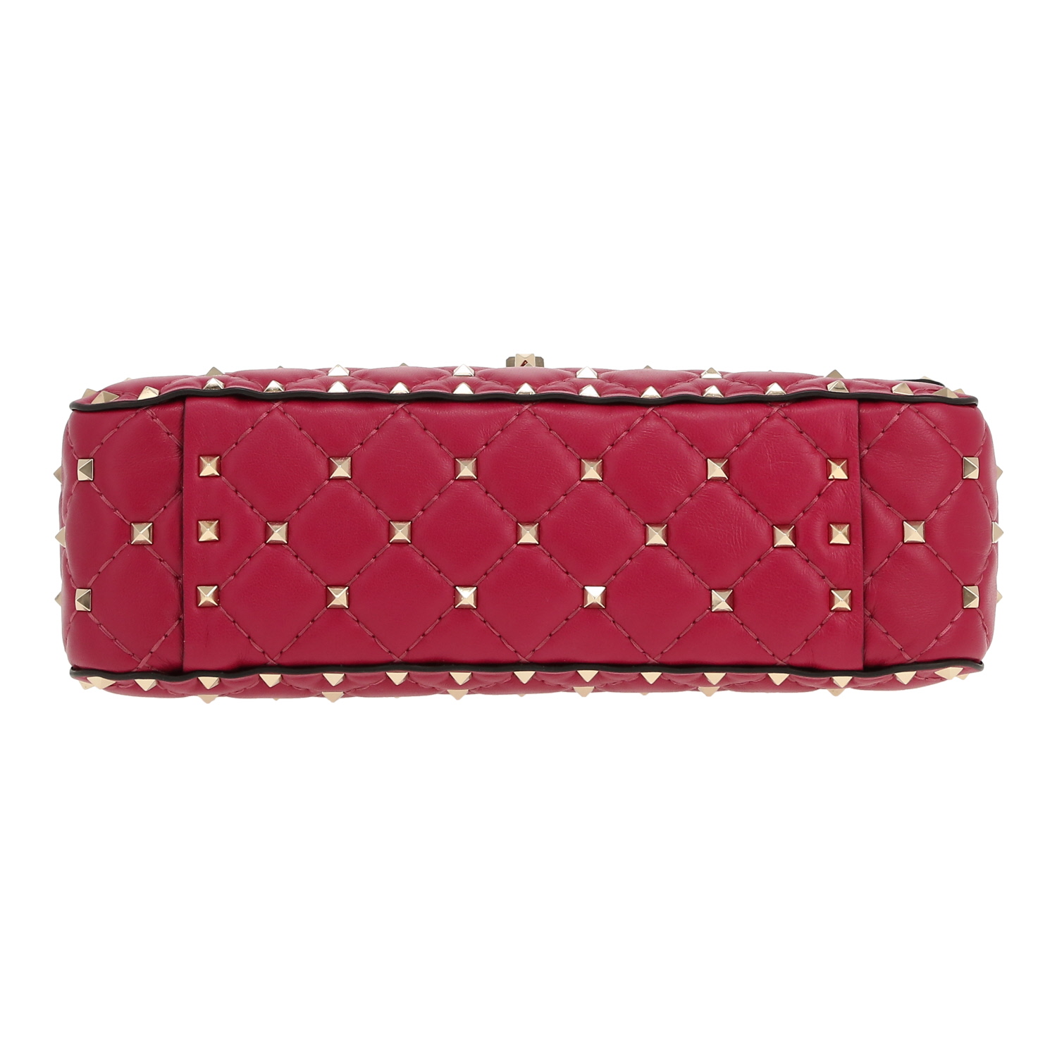 Borsa a tracolla Valentino Garavani  Rockstud Spike in pelle trapuntata rossa - Detail D1