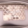 Dior  Lady Dior handbag  in orange and grey leather cannage  and python - Detail D2 thumbnail