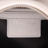 Dior  Lady Dior handbag  in white leather  and black patent leather - Detail D2 thumbnail