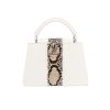 Louis Vuitton  Capucines BB shoulder bag  in white leather  and python - 360 thumbnail