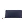 Hermès  Silk in wallet  in blue epsom leather  and blue twill silk - 360 thumbnail