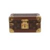 Caja de joyas Louis Vuitton  Tresor en lona Monogram y fibra vulcanizada marrón - 360 thumbnail