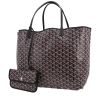 Goyard  Saint Louis Claire Voie large model  shopping bag  in purple Goyard canvas  and black leather - 00pp thumbnail