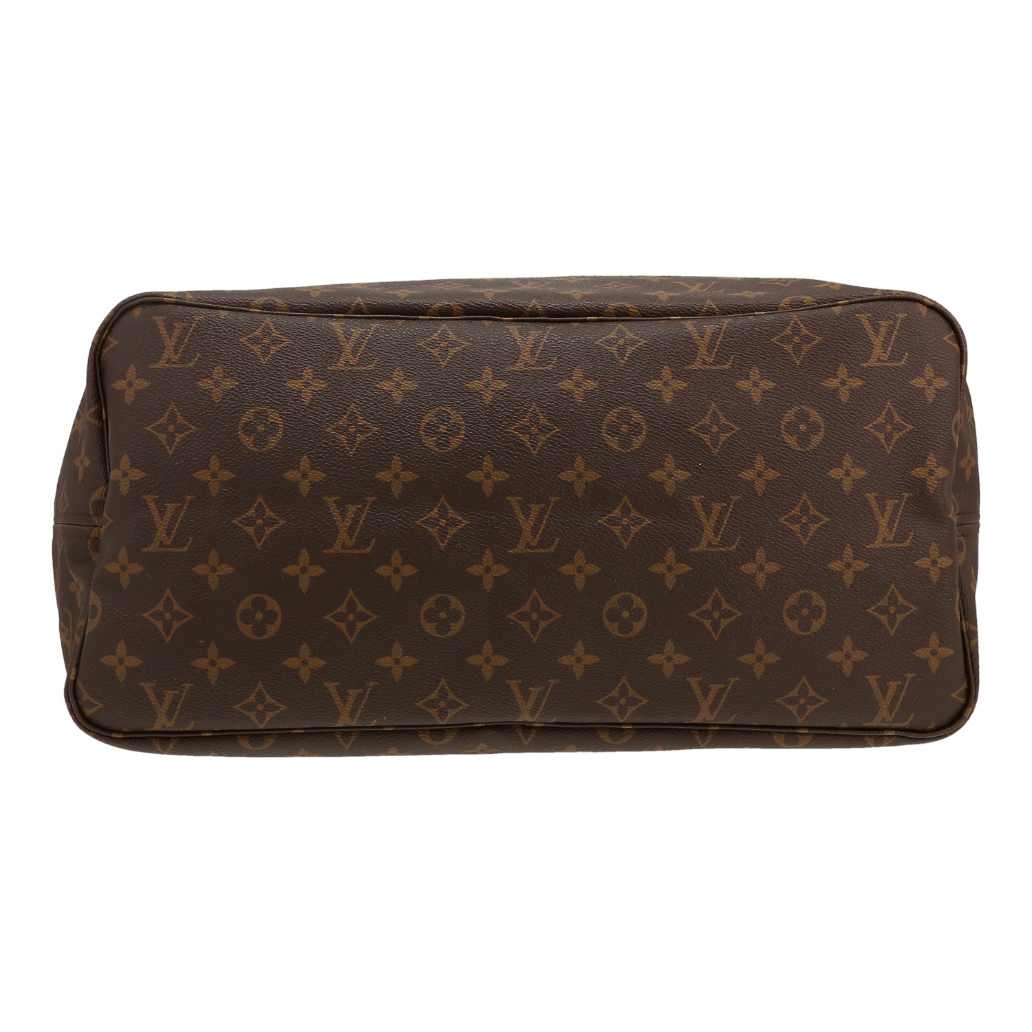 Louis Vuitton  Neverfull shopping bag  in brown monogram canvas  and natural leather - Detail D1