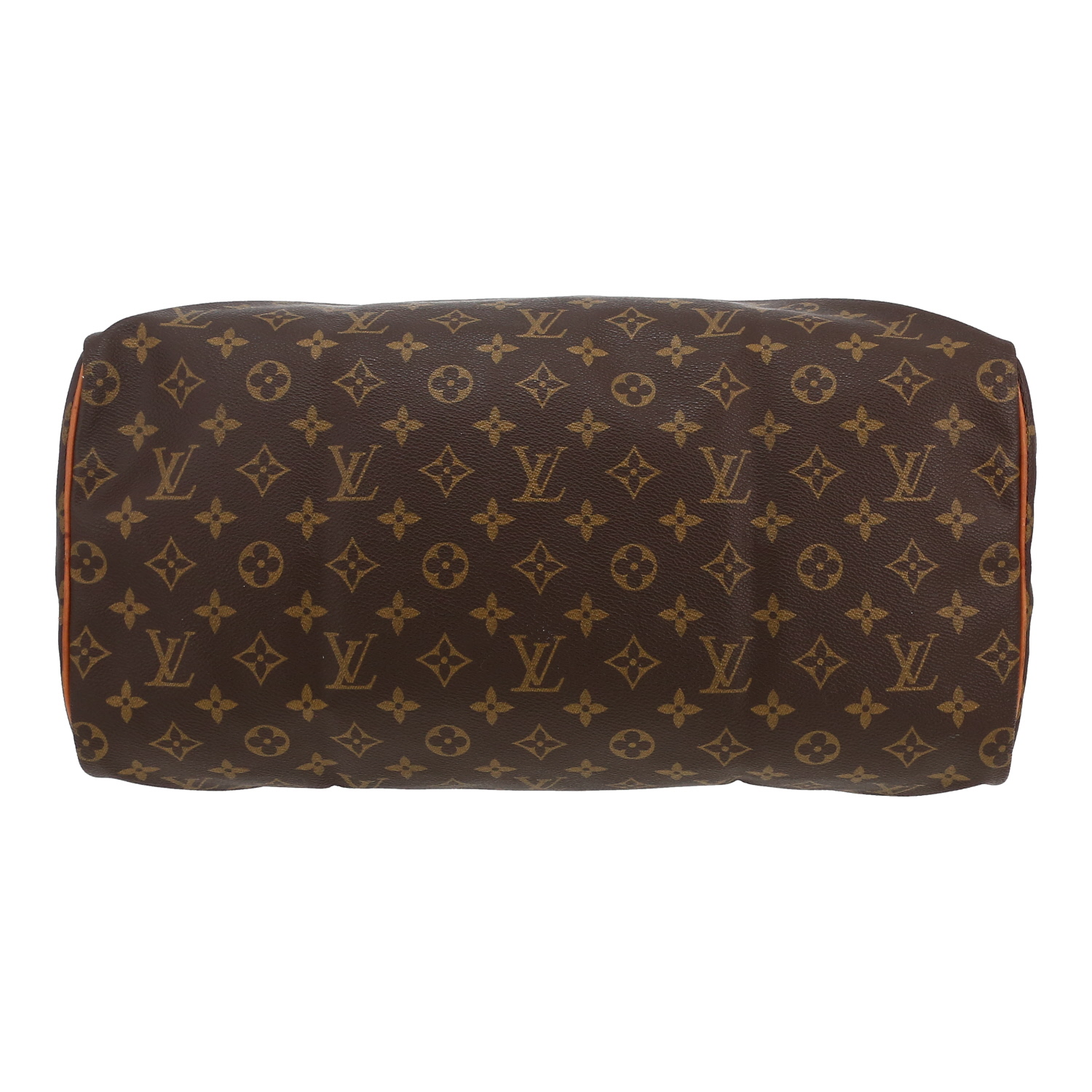 Louis Vuitton  Speedy 40 handbag  in brown monogram canvas  and natural leather - Detail D1