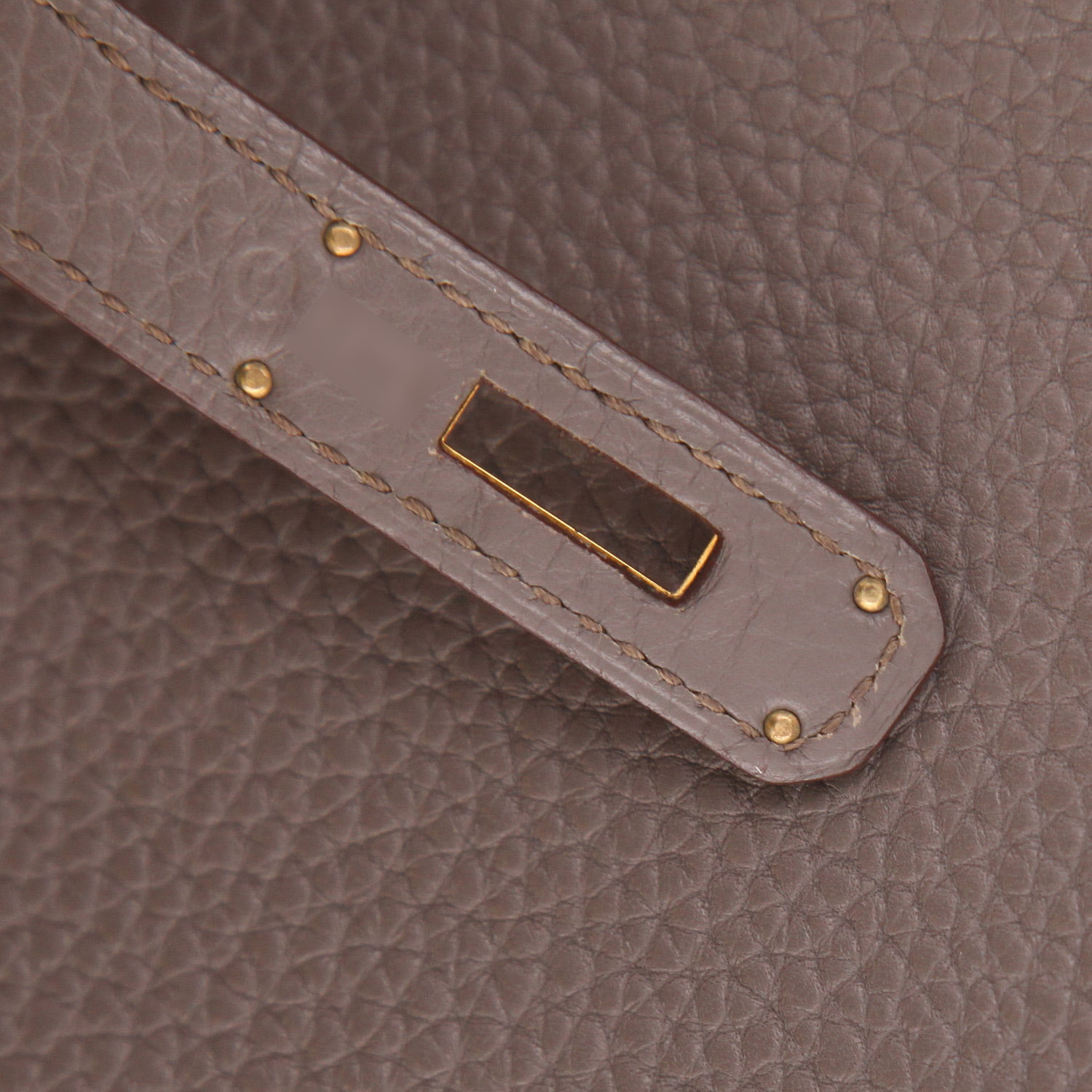 Hermès  Kelly 35 cm handbag  in grey togo leather - Detail D4