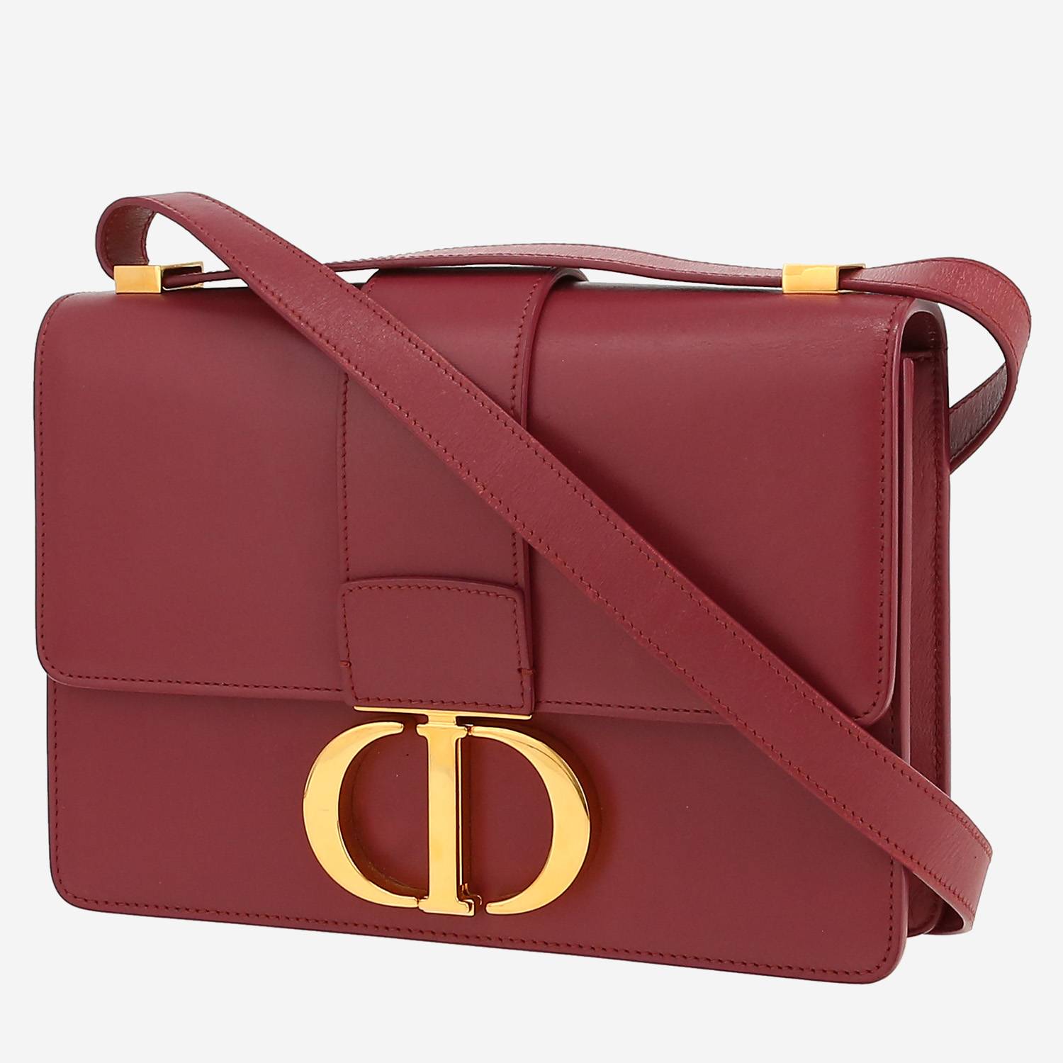 Borsa a tracolla Dior  30 Montaigne in pelle martellata rosa