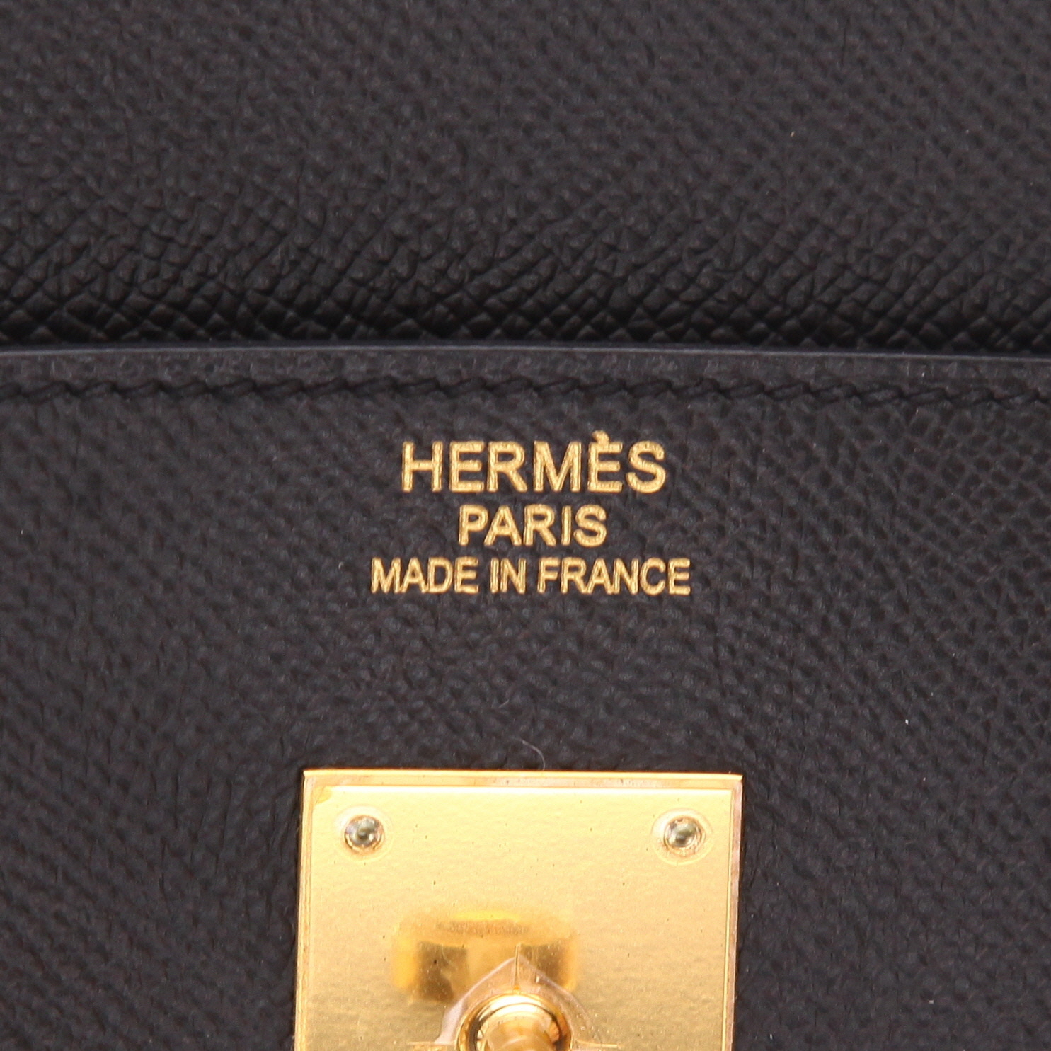 Borsa Hermès  Birkin 40 cm in pelle Epsom nera - Detail D2