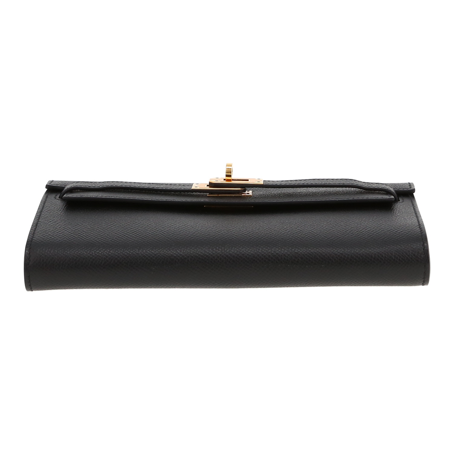 Sac/pochette Hermès  Kelly To Go en cuir epsom noir - Detail D1