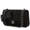 Borsa Chanel  Timeless Classic in tweed nero e grigio - 00pp thumbnail