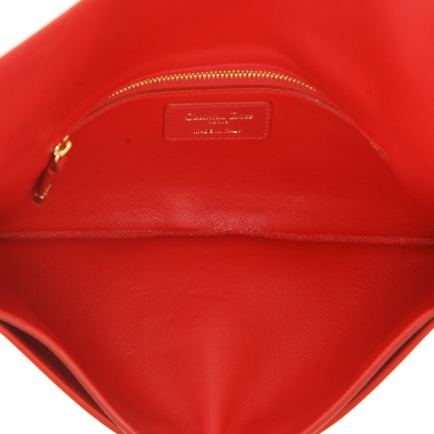 Sac bandoulière Dior  30 Montaigne en cuir rouge - Detail D3