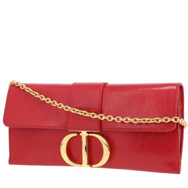 Sac bandoulière Dior  30 Montaigne en cuir rouge