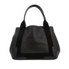 Balenciaga   shopping bag  in black leather - 360 thumbnail