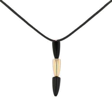 Ciondolo Vhernier Calla in oro rosa e ebano