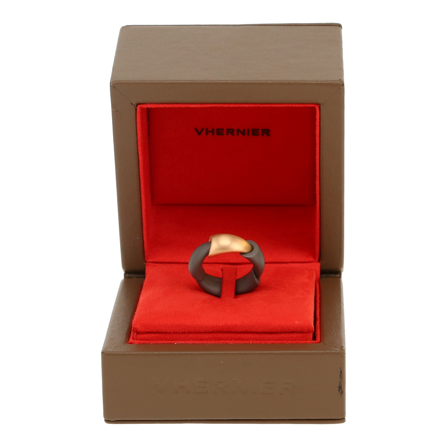 Anello Vhernier Calla in oro rosa e titano - Detail D2