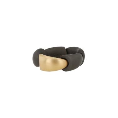 Bague Vhernier Calla en or rose et titane