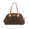 Bolso de mano Louis Vuitton  Montorgueil en lona Monogram marrón y cuero natural - 360 thumbnail