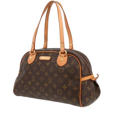 Sac à main Louis Vuitton  Montorgueil en toile monogram marron et cuir naturel