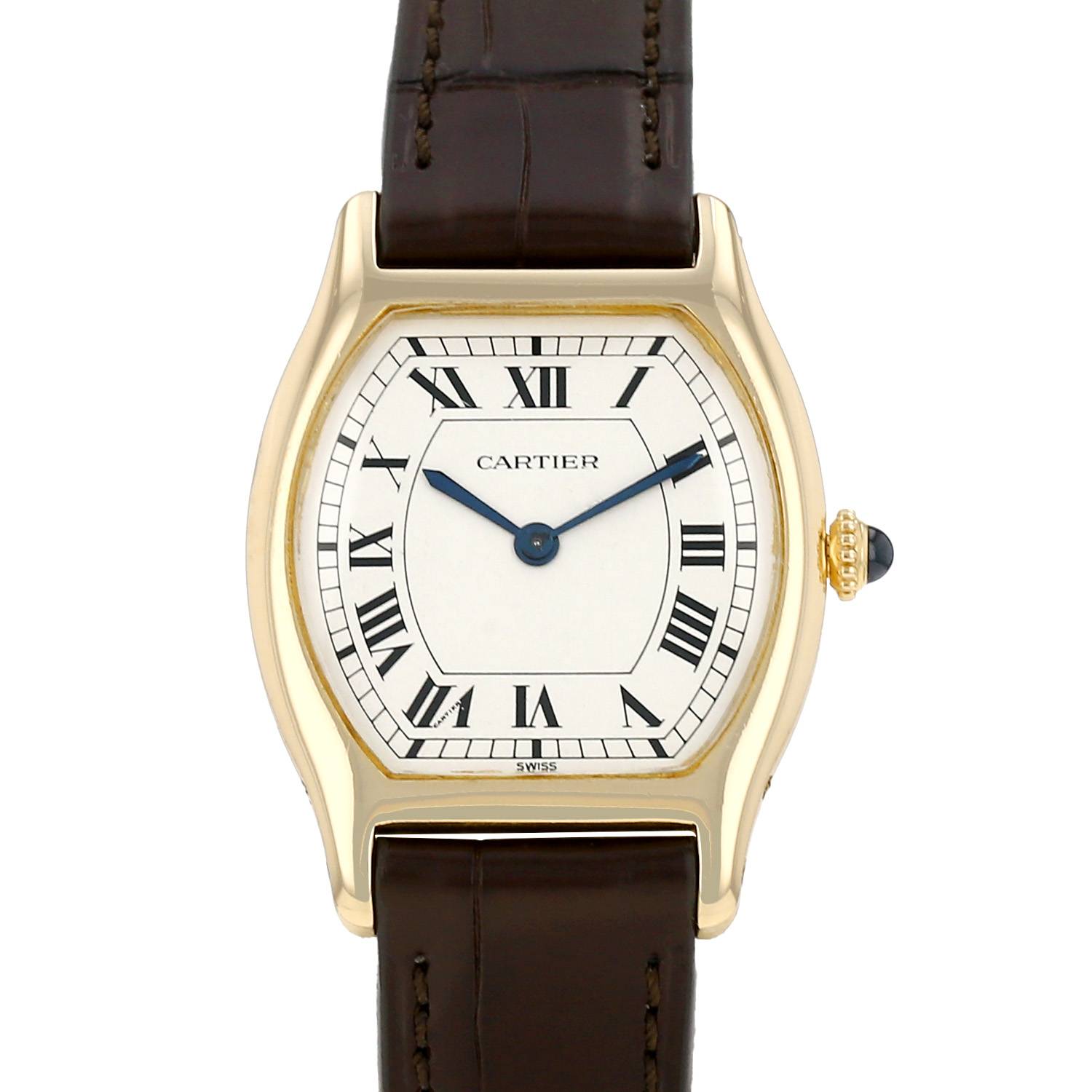 Montre Cartier Tortue en or jaune Ref: Cartier – 9608 Vers 1980