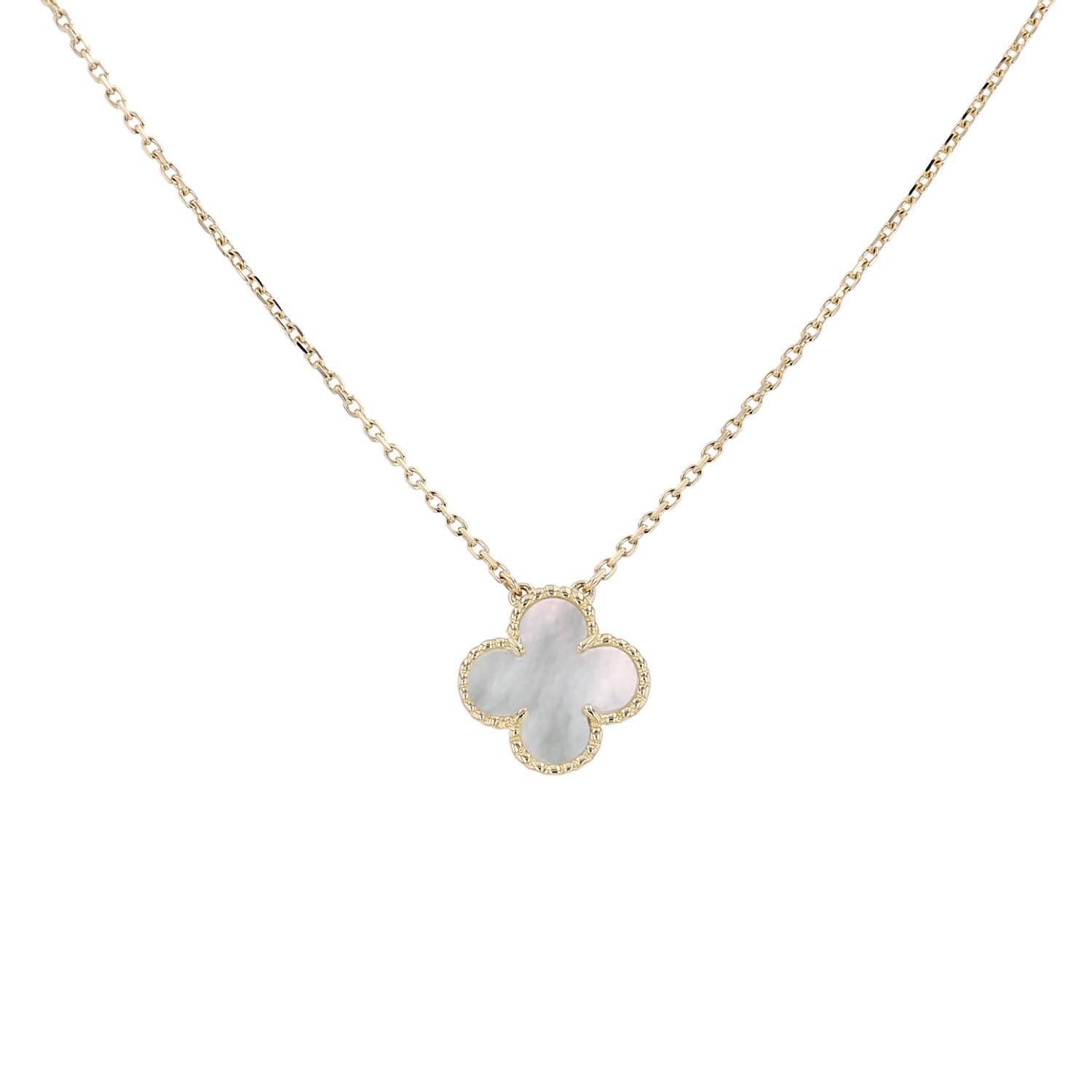 Collana Van Cleef & Arpels Vintage Alhambra in oro giallo e madreperla