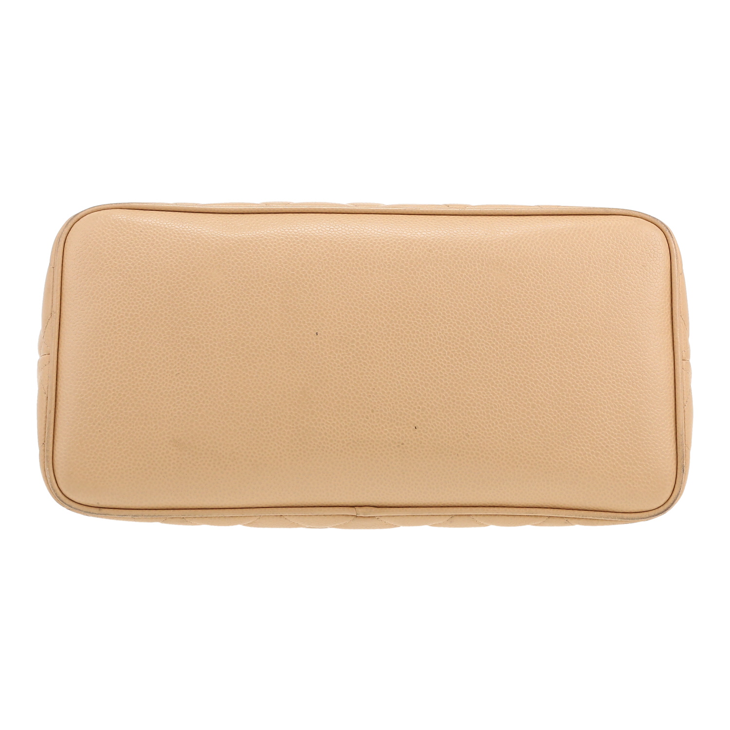 Chanel  Medaillon handbag  in beige quilted grained leather - Detail D1