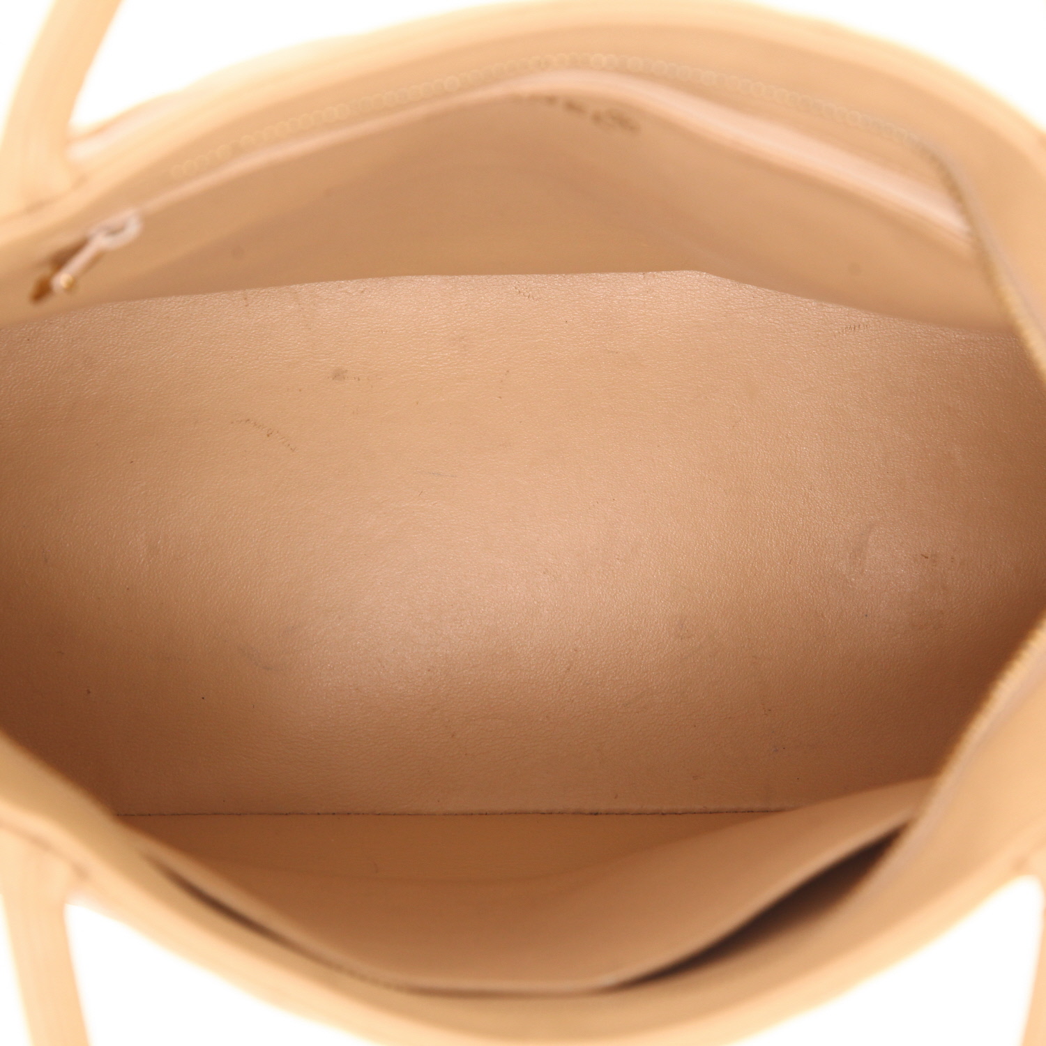 Borsa Chanel  Medaillon in pelle martellata e trapuntata beige - Detail D3