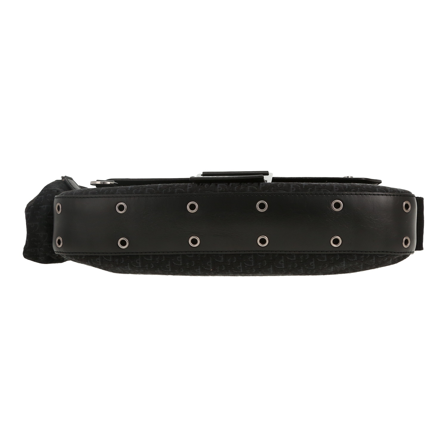 Borsa Dior  Colombus in tessuto a monogramma Oblique nero e pelle nera - Detail D1