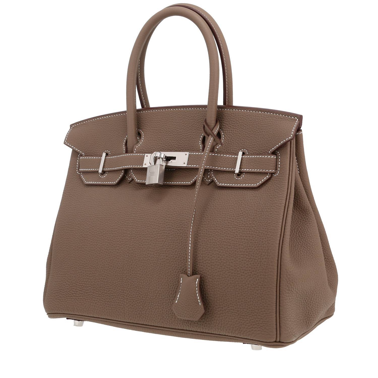 Handbag In Etoupe Togo Leather