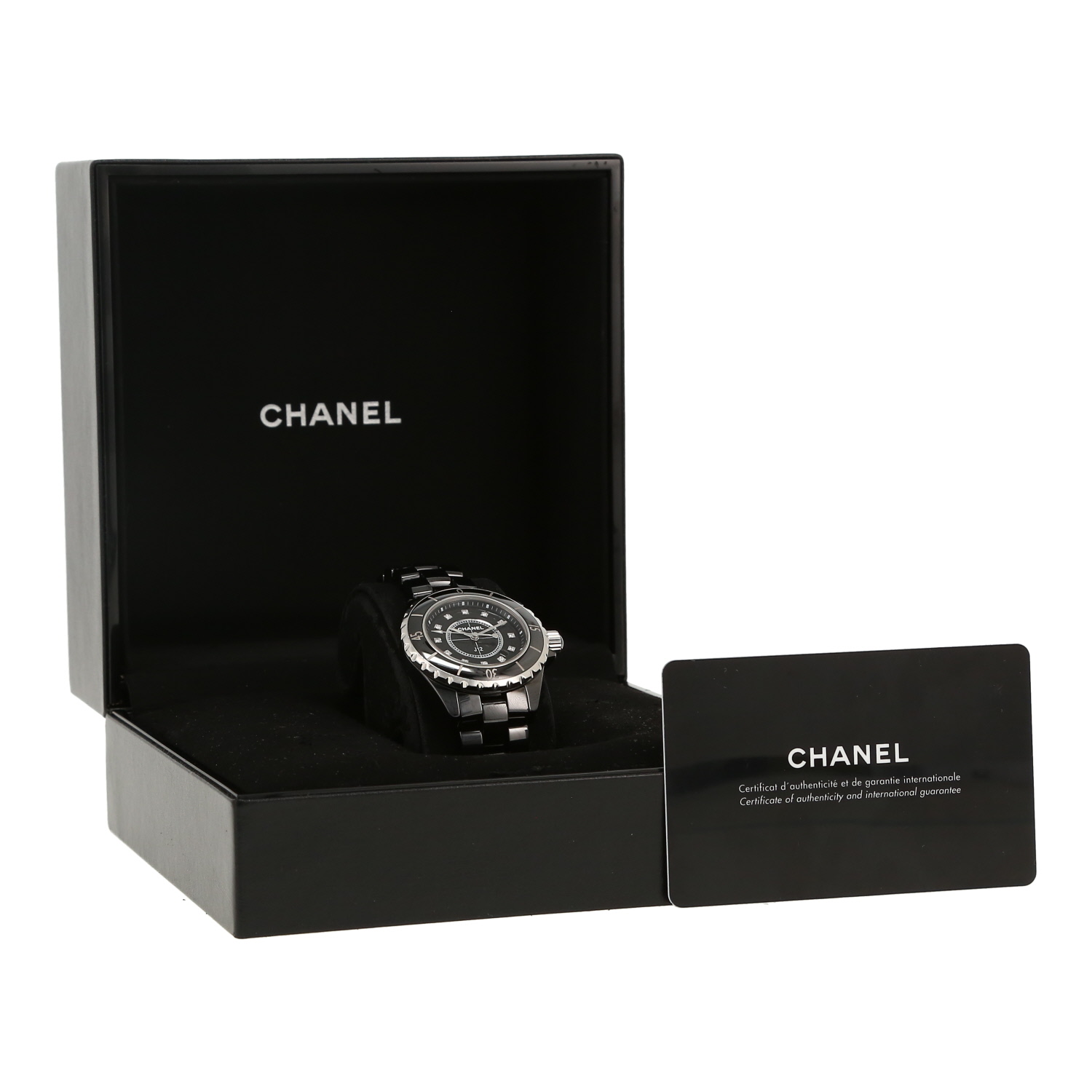Orologio Chanel J12 Joaillerie in acciaio e ceramica nera Ref: Chanel - H1625  Circa 2012 - Detail D2