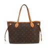 Bolso Cabás Louis Vuitton  Neverfull en lona Monogram marrón y cuero natural - 360 thumbnail