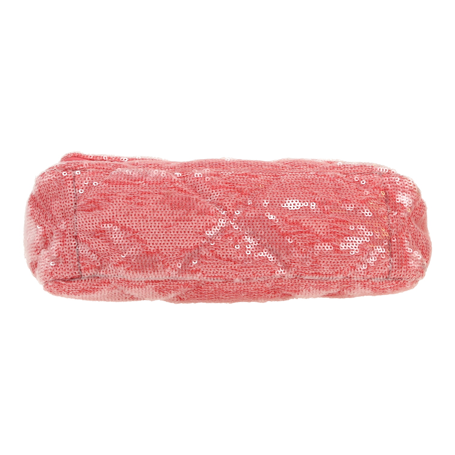 Sac bandoulière Chanel  19 en sequin et cuir rose - Detail D1