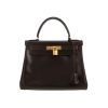 Hermès  Kelly 28 cm handbag  in brown box leather - 360 thumbnail