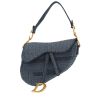 Bolso de mano Dior  Saddle mediano  en lona Monogram Oblique azul - 00pp thumbnail