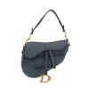 Bolso de mano Dior  Saddle mediano  en lona Monogram Oblique azul - 360 thumbnail