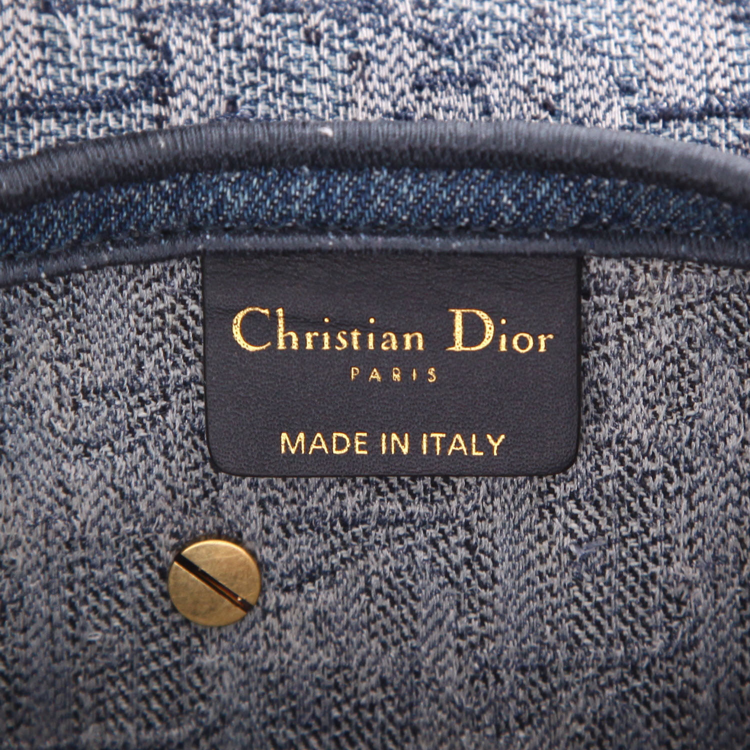 Dior  Saddle medium size  handbag  in blue monogram canvas Oblique - Detail D2