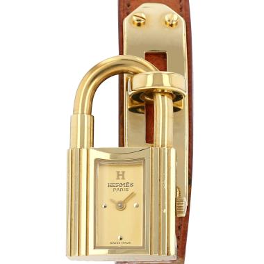 Reloj Hermès Montre Kelly de oro chapado Circa 1990