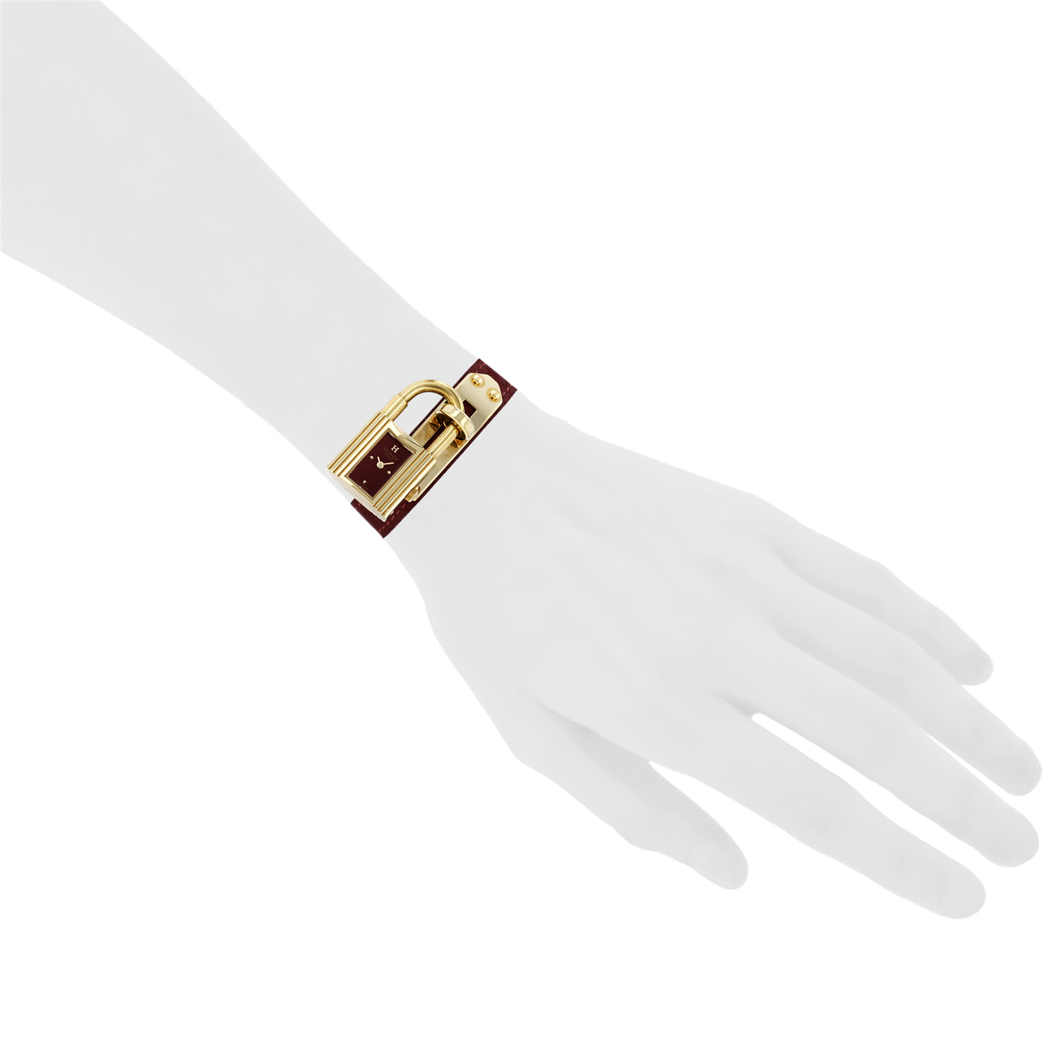 Reloj Hermès Montre Kelly de oro chapado Ref: Hermès - KE1.201  Circa 1990 - Detail D1