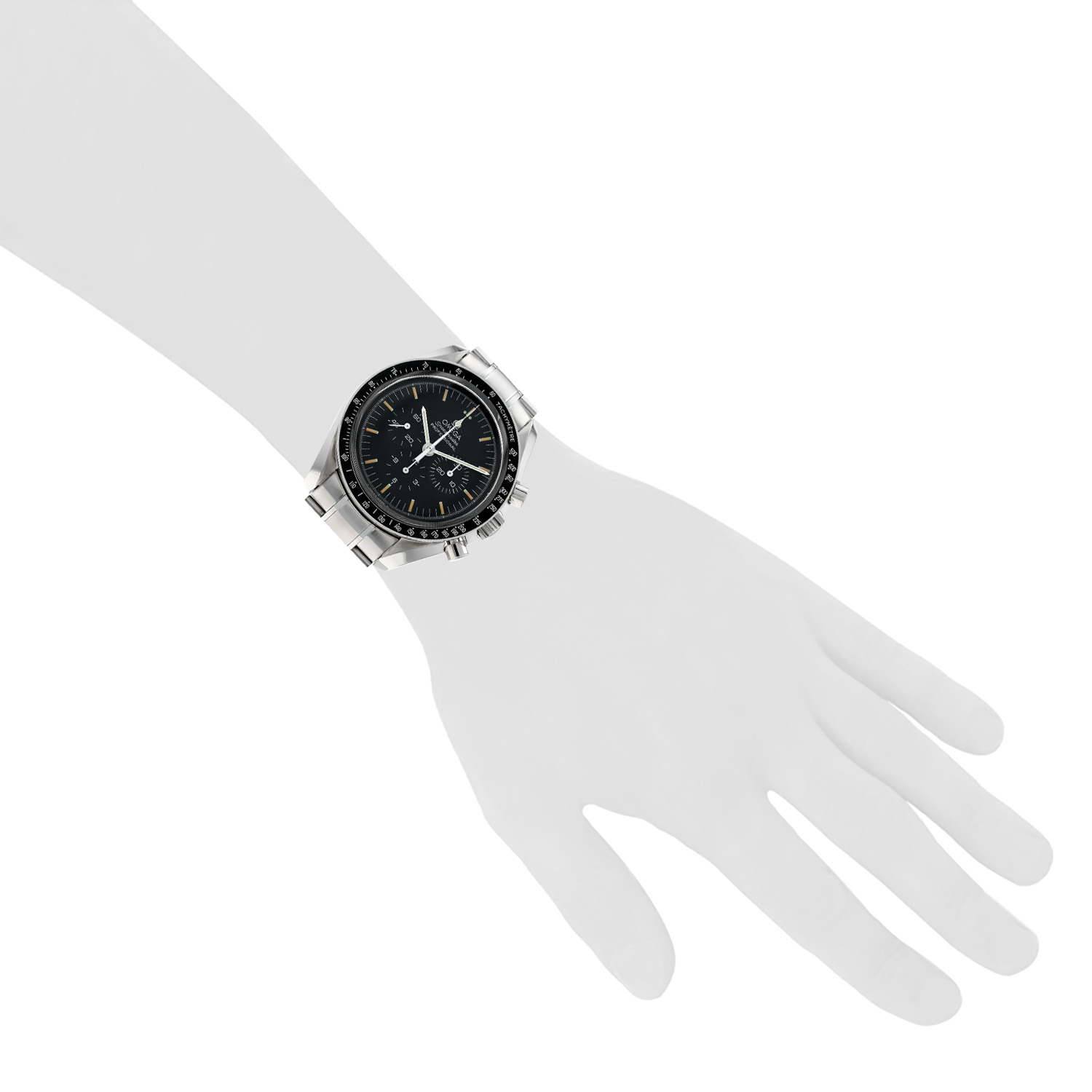Omega Speedmaster  in stainless steel Ref: Omega - 145.0808  Circa 1990 - Detail D1
