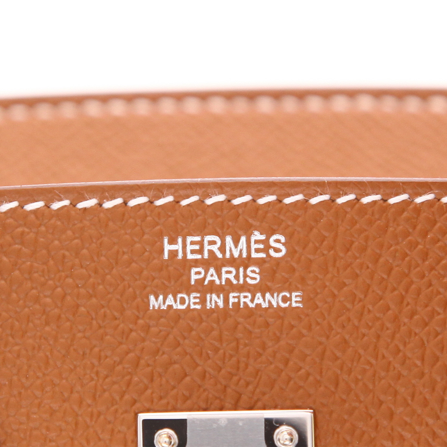 Hermès  Birkin 25 cm handbag  in gold epsom leather - Detail D2