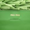 Miu Miu   shopping bag  in beige and green raphia - Detail D2 thumbnail